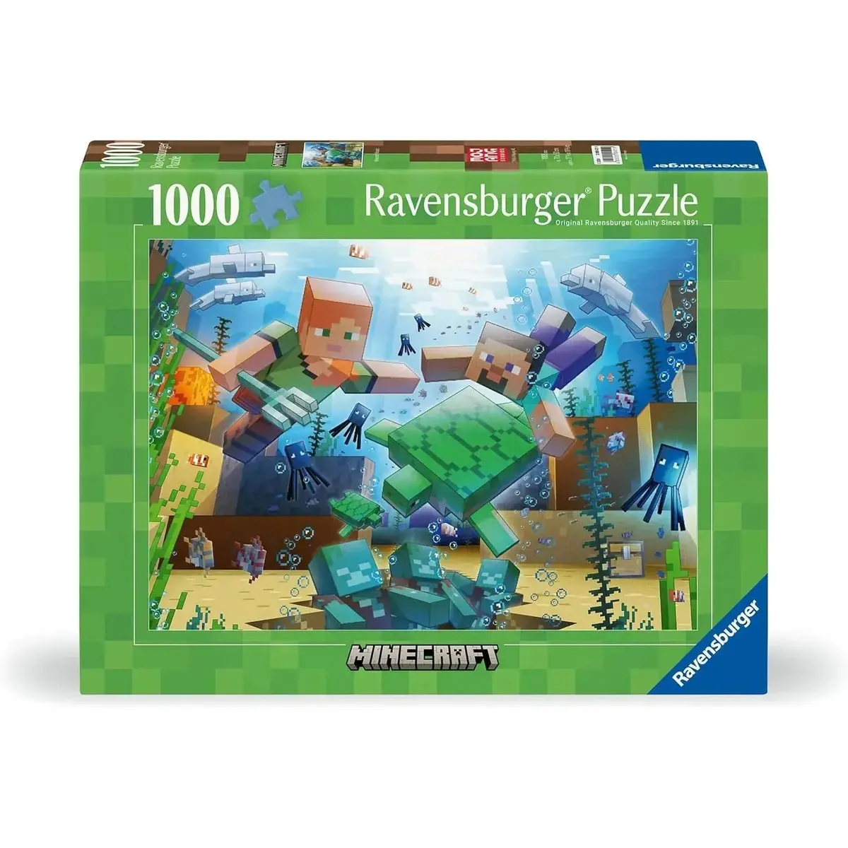 Ravensburger Minecraft Mosaic Puzzle 1000Pc 1
