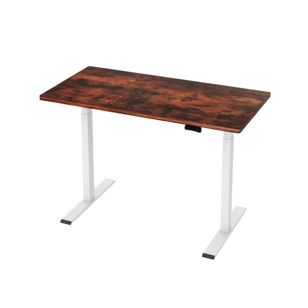Artiss Standing Desk Motorised Dual Motor 120Cm Rustic Brwon 1