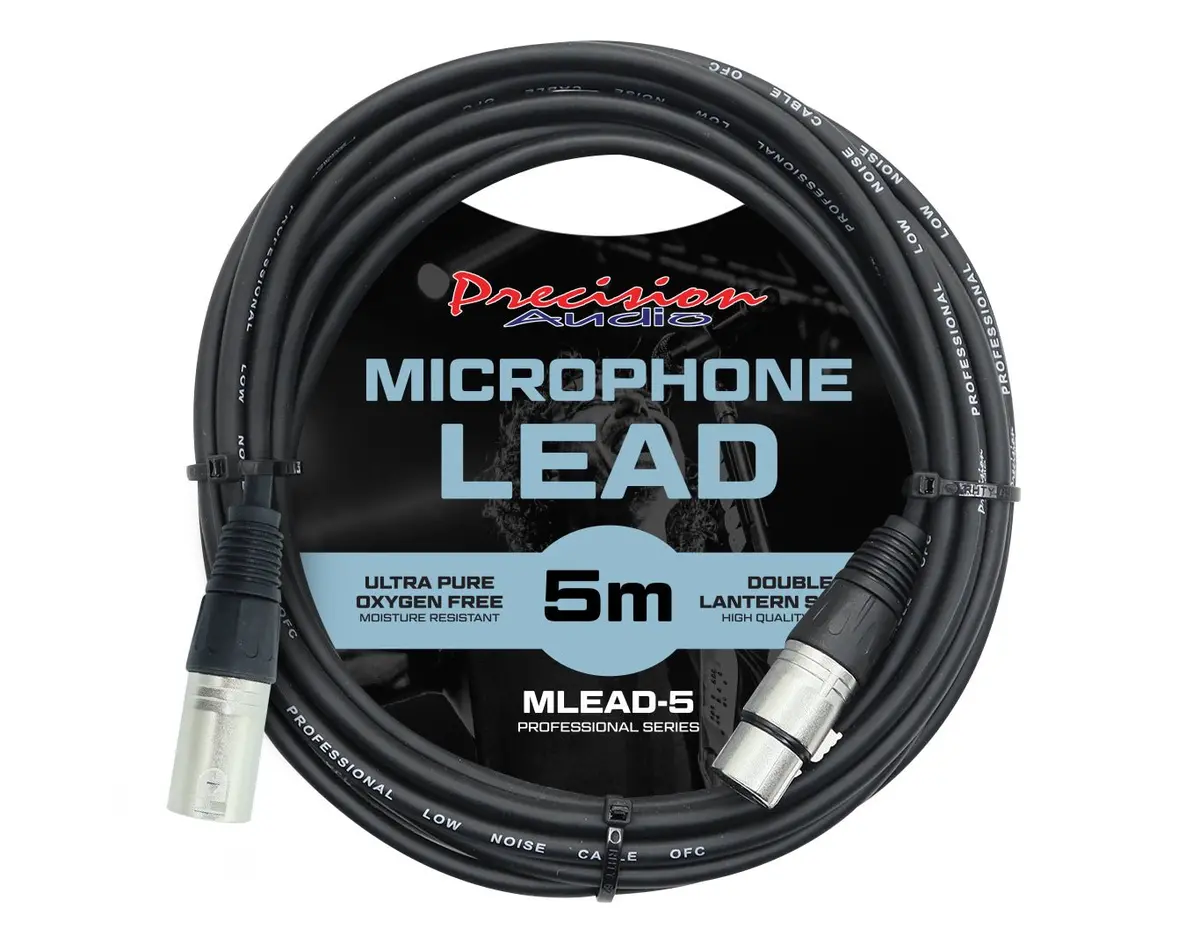 Precision Audio Mlead5 Xlr To Xlr Studio Stage Microphone Lead 5M 1