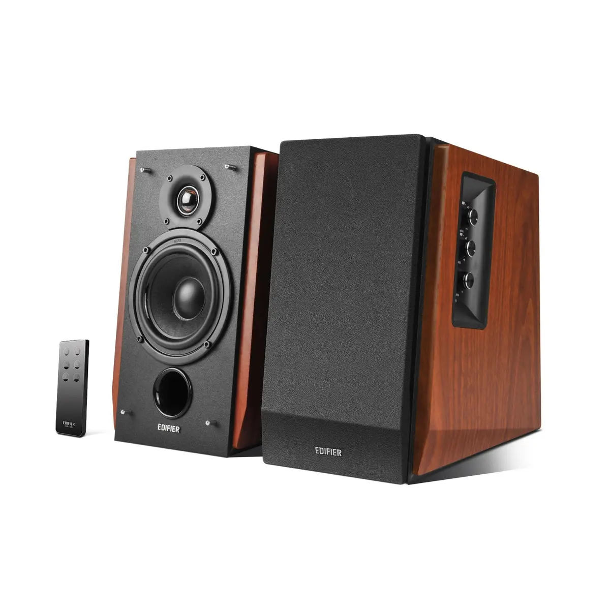 Edifier R1700bt Bluetooth Bookshelf Speakers - Powered 2.0 Active (Wood) 1