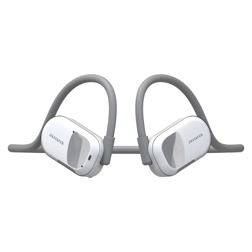 Aiwa Open-Ear Sports Bluetooth Wireless Usb-C Headphones With Mic (White) 2