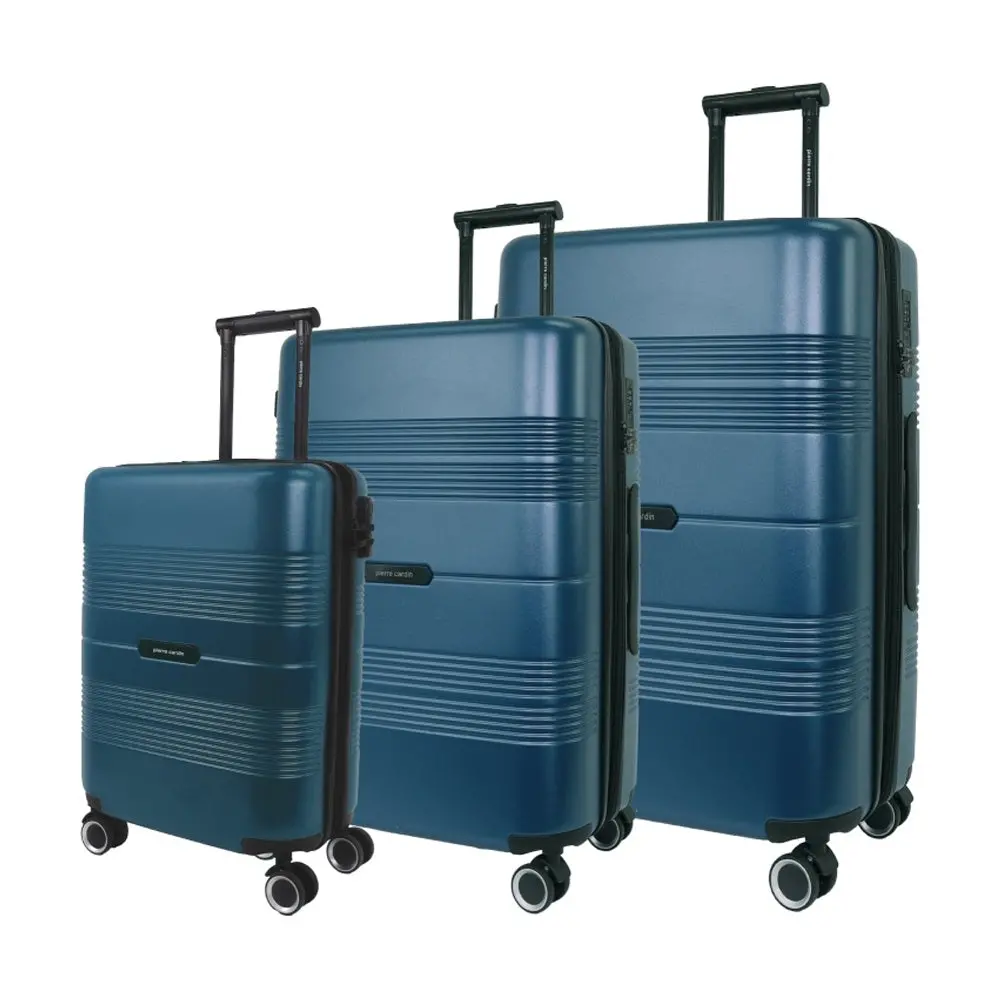 Pierre Cardin Travel Hard Shell Case Cabin/Med/Lrg Travel Luggage Set (Teal) [3-Pieces] 1