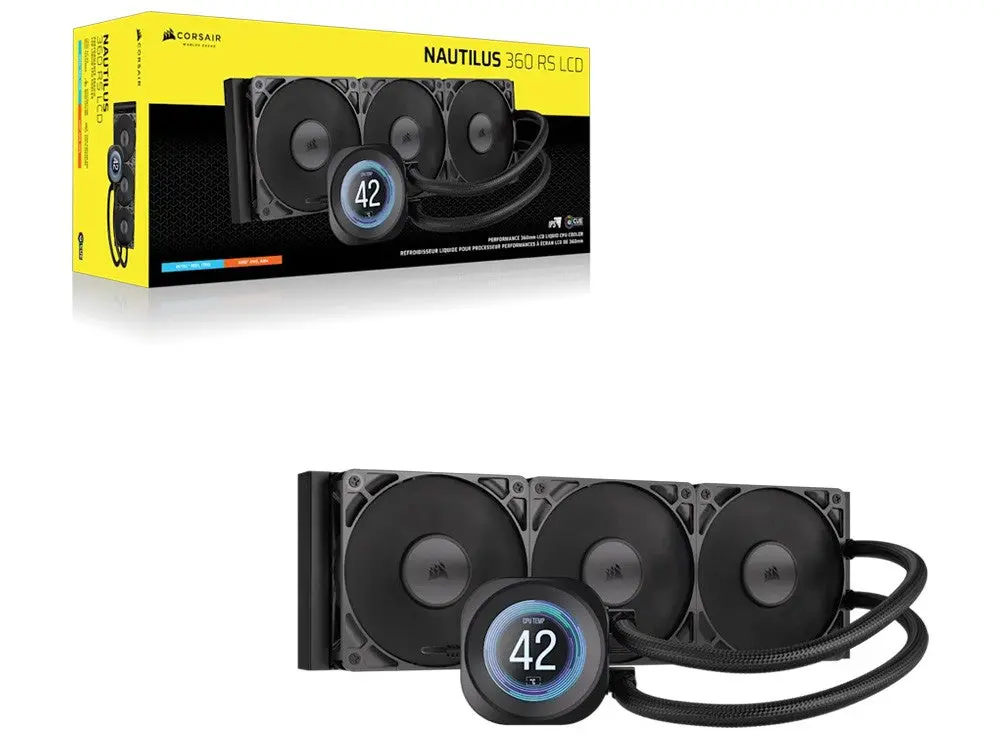 Corsair Nautilus 360Mm Rs Lcd Liquid Cpu Cooler (Black) 2