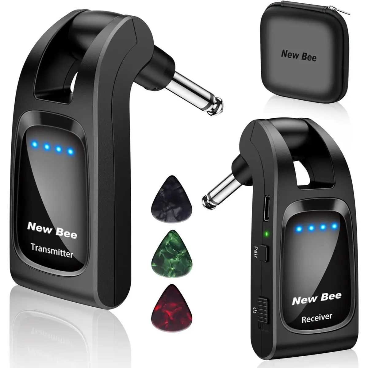New Bee 2.4Ghz Wireless Rechargeable Guitar System With 6 Channels 1