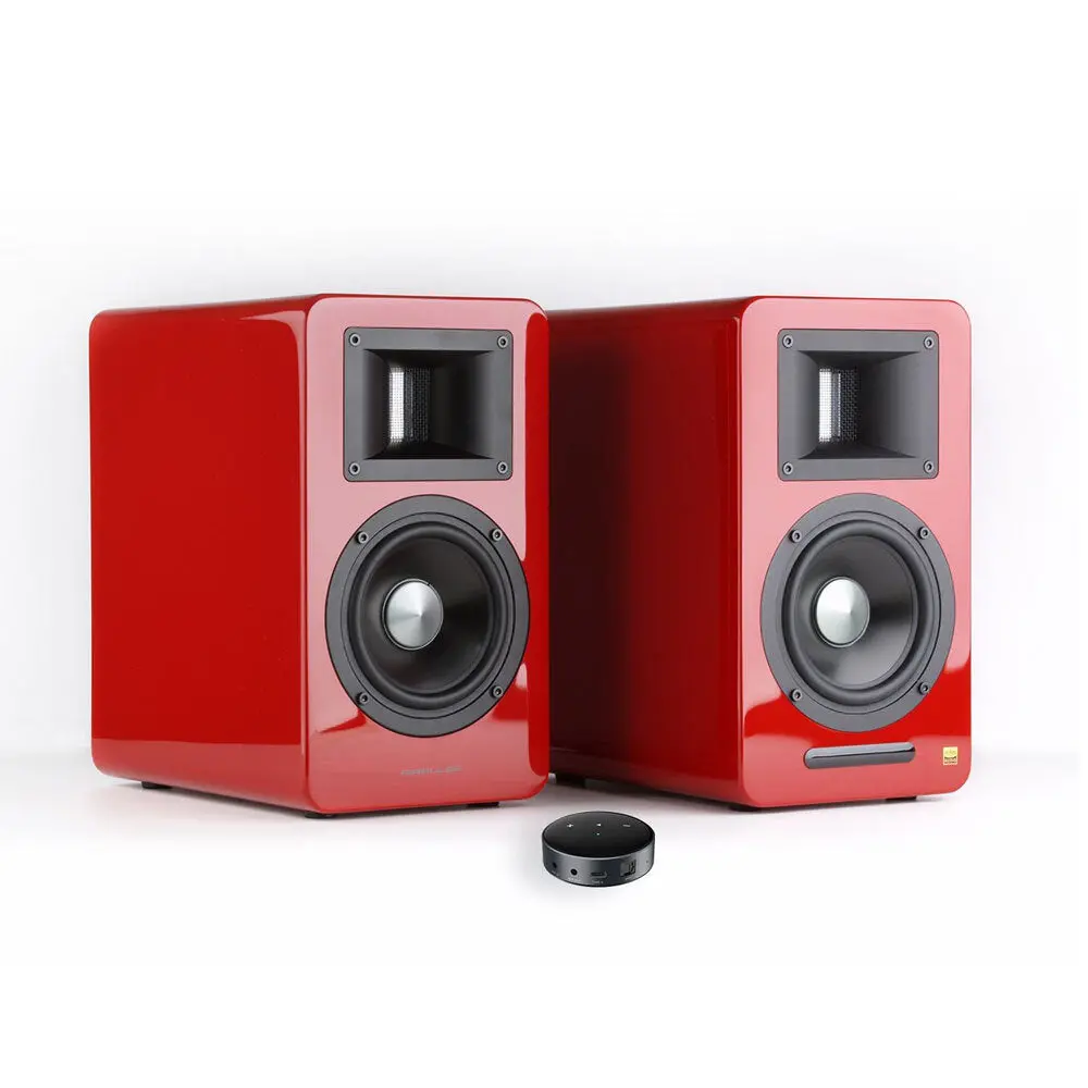 Airpulse A100 Active Wireless Bookshelf Speakers And Wiim Mini (Red) 1