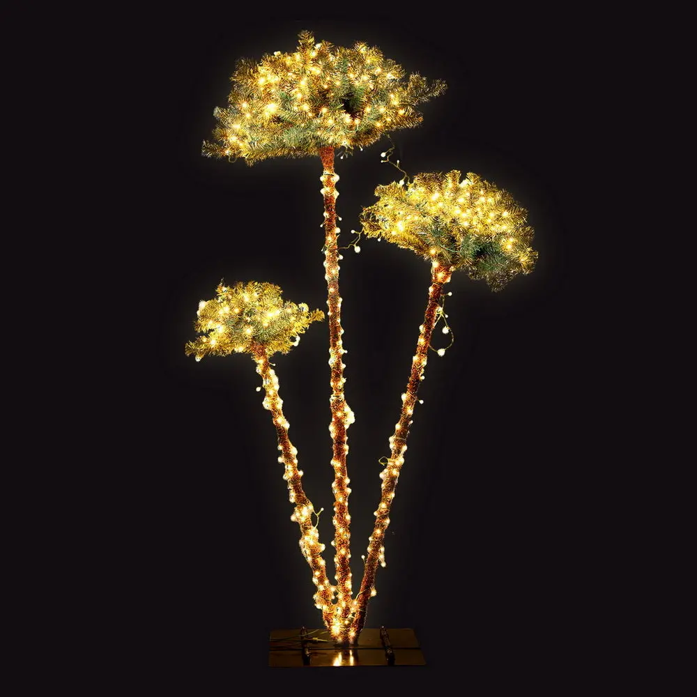 Jingle Jollys Christmas Tree 3-In-1 Led Xmas Palm Tree Party Decor 1.2/1.5/1.8M 2