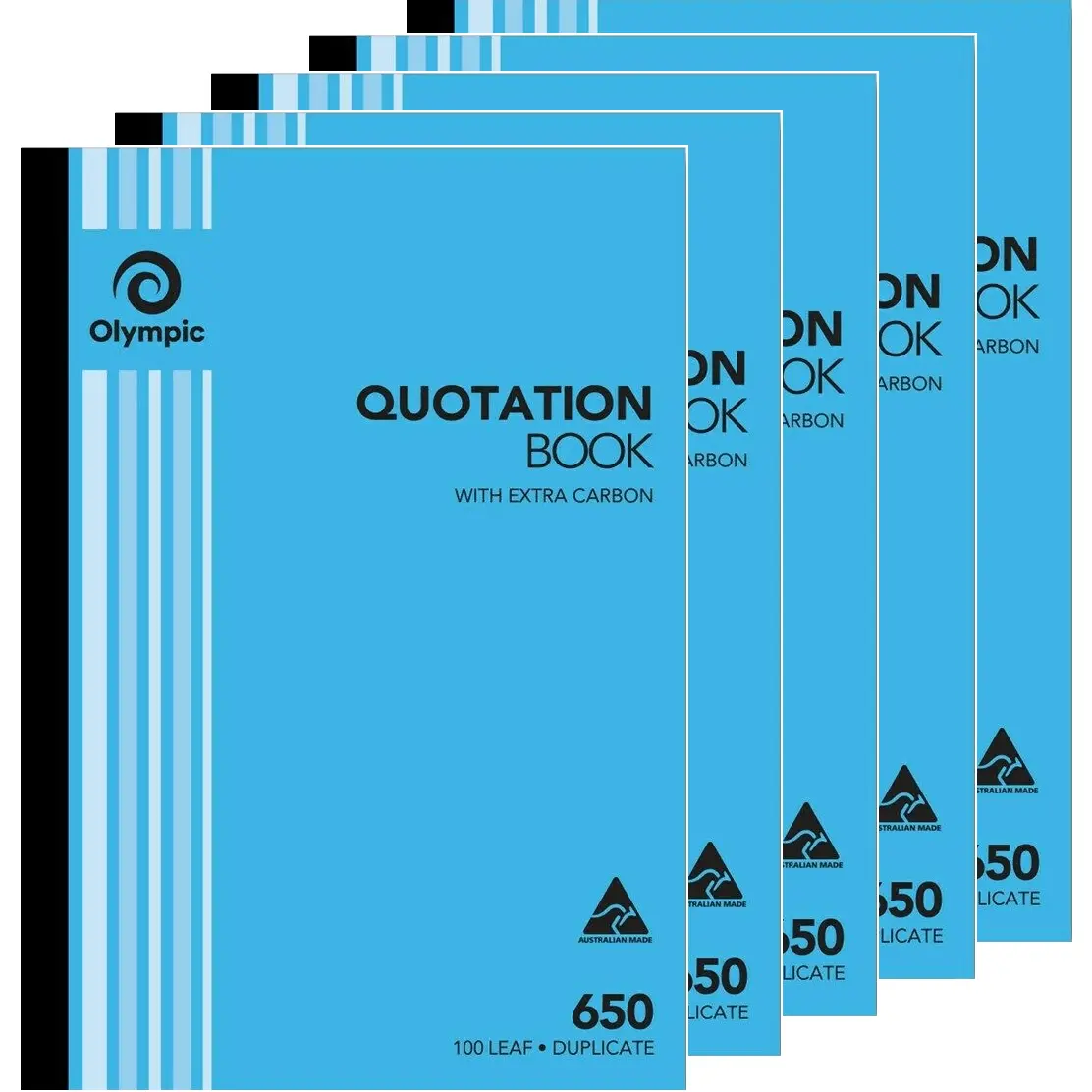 Olympic 5 Pack 650 Carbon Duplicate Quotation Quotes Book 100 Leaf Bulk 1