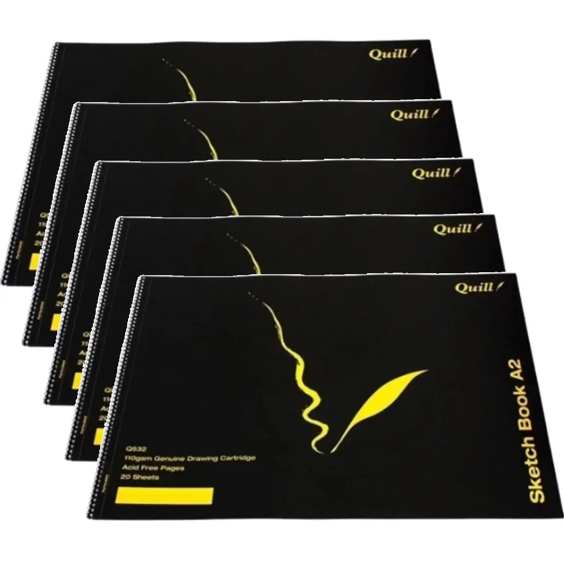 Quill Sketch Book Q532 A2 420X594mm 5 Pack 1