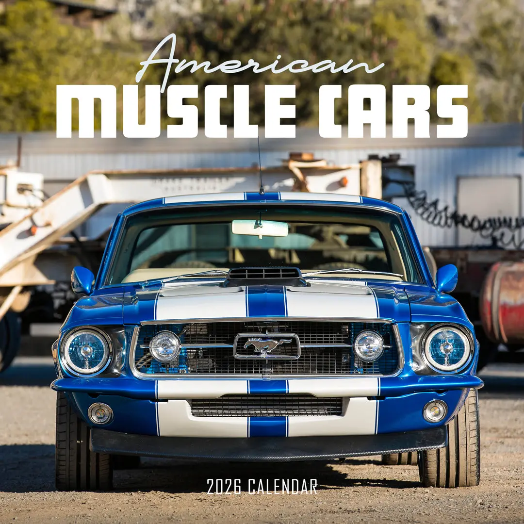 Paper Pocket American Muscle Cars 2026 Calendar 1