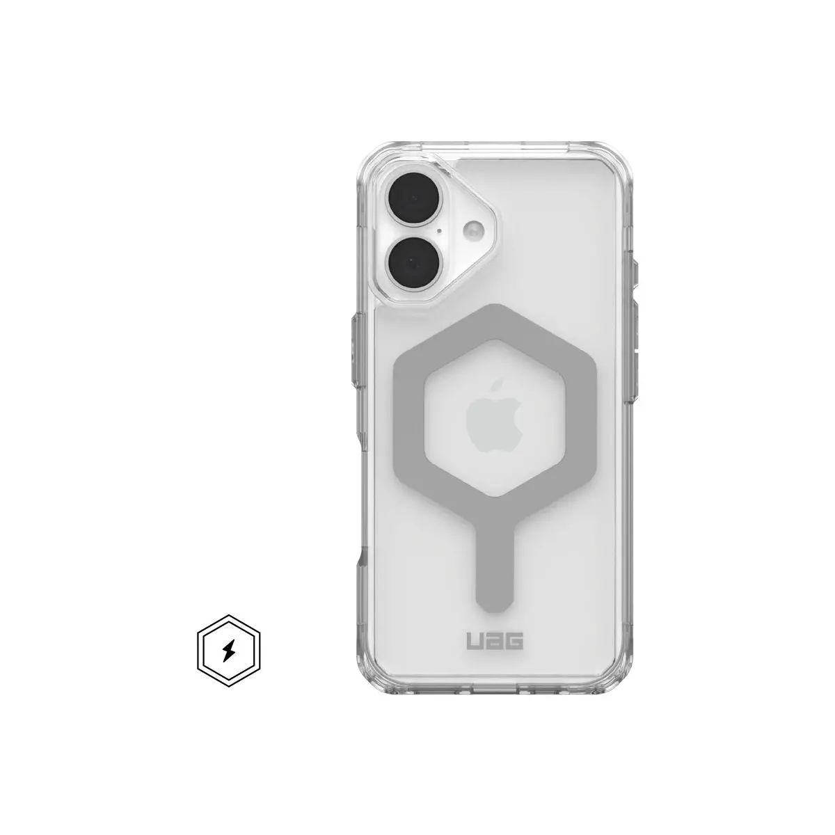 Uag Plyo Magsafe Compatible Phone Case For Iphone 16 (Ice/Silver) 1
