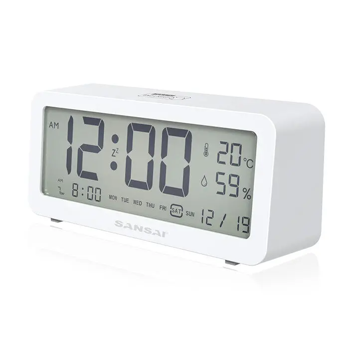 Sansai 7" Display Led Lcd Alarm Clock With Date & Temperature 1