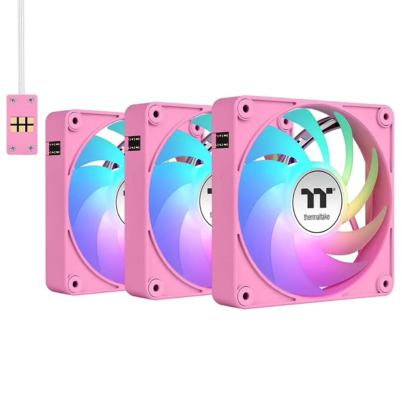 Thermaltake Ct120 Ex Argb 120Mm Fan 3-Pack – Pink 1