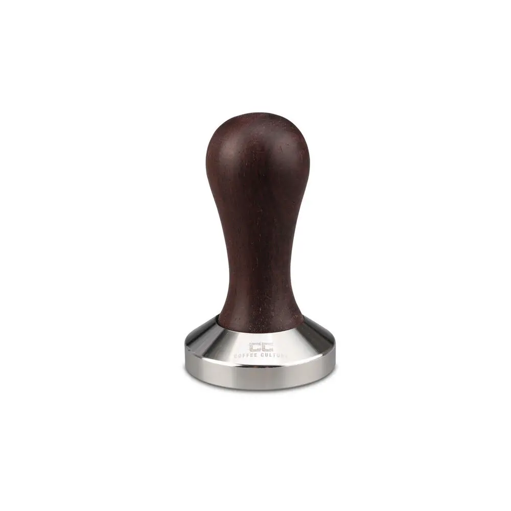 Coffee Culture Espresso Ebony Wood/Stainless Steel Tamper Flat Base 58Mm 1