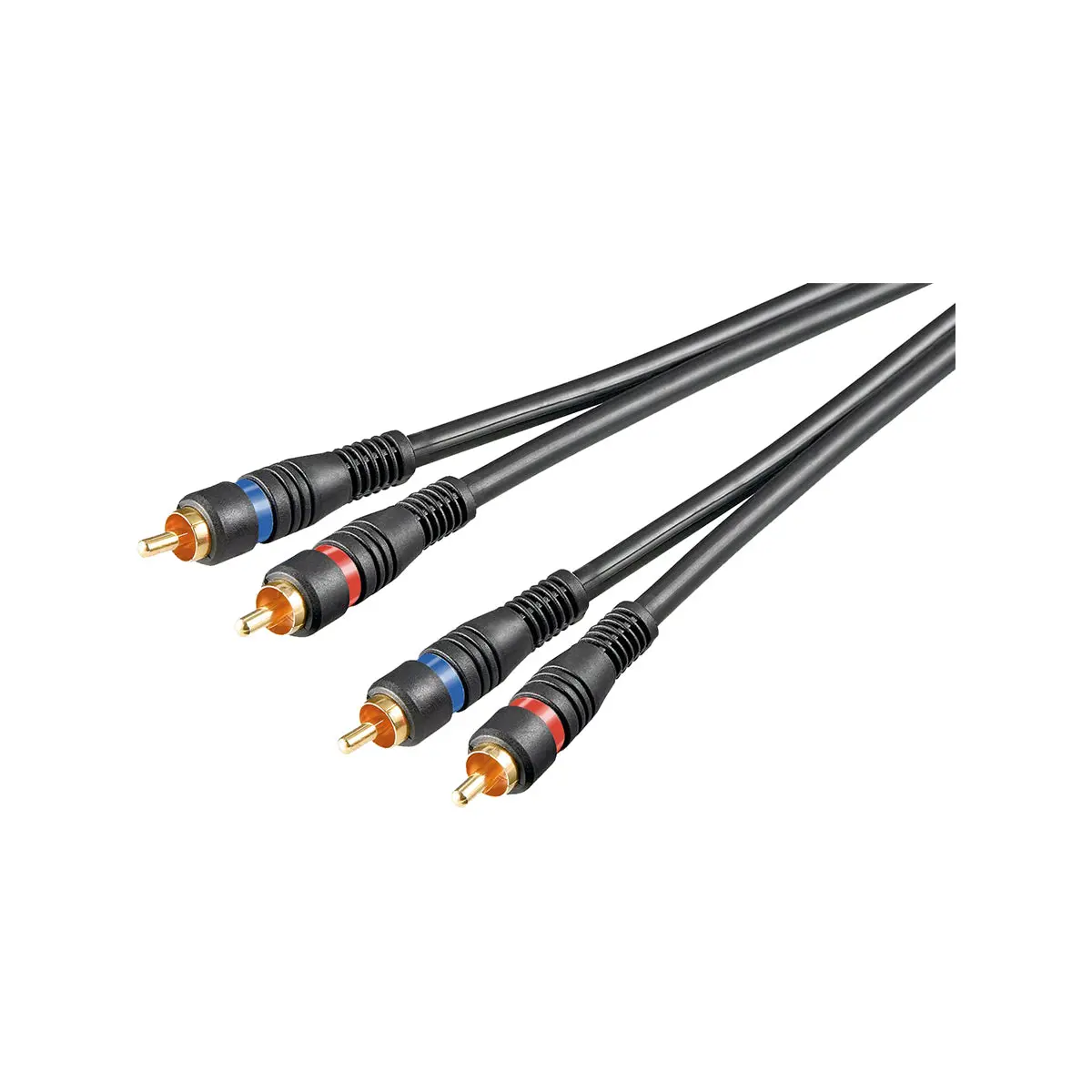 Goobay Stereo Rca Cable 2X Rca Hq Ofc (M/M) 1.5M (Black) 1