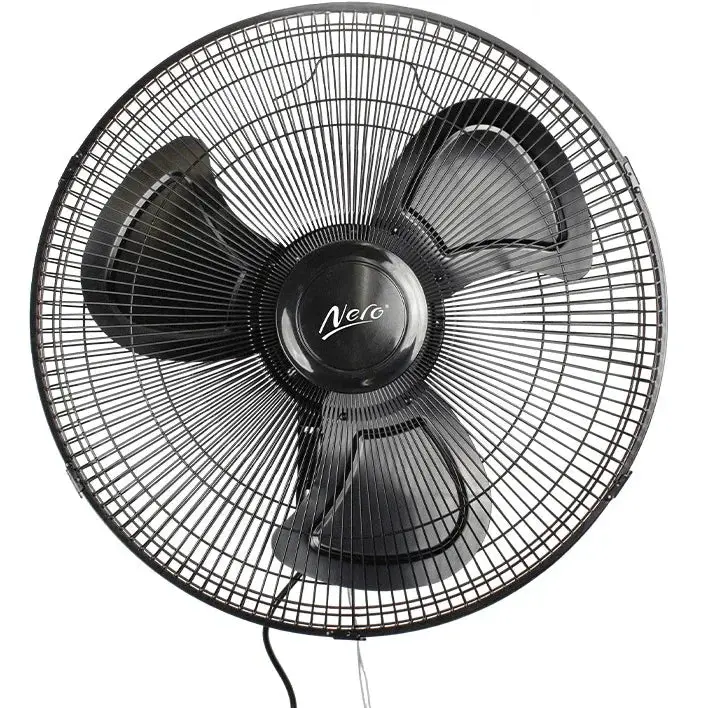 Nero Black Industrial Wall Mount Fan 45Cm Aluminium Blades 3 Speed 1
