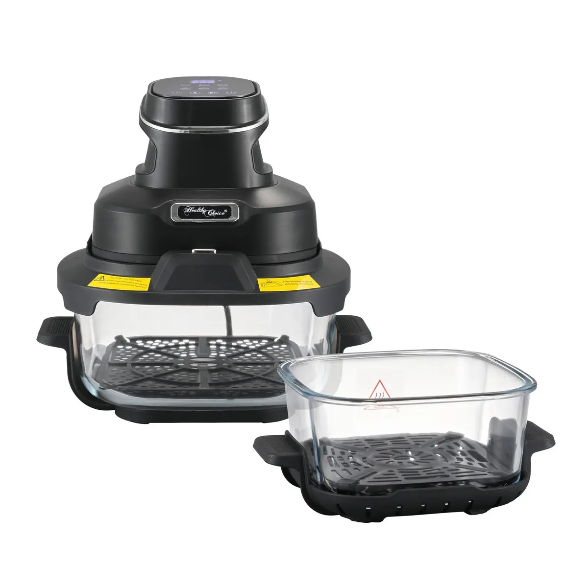 Healthy Choice Crisp N Go Air Fryer Dual Glass Bowl 4.5L 1