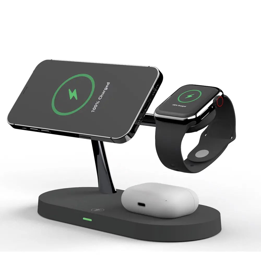 Rewyre 5-In-1 Magnetic Fast Wireless Charger (Black) 1