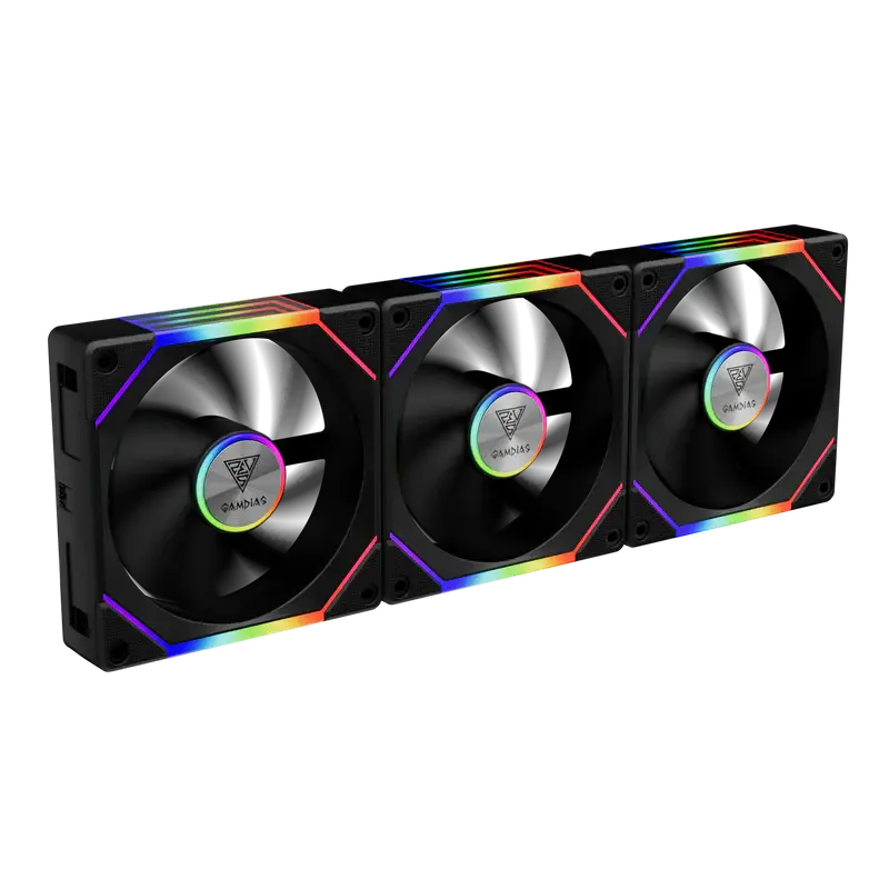 Gamdias Aeolus P2 Argb Pwm 120Mm Cooling Fan (3 Pack) 1