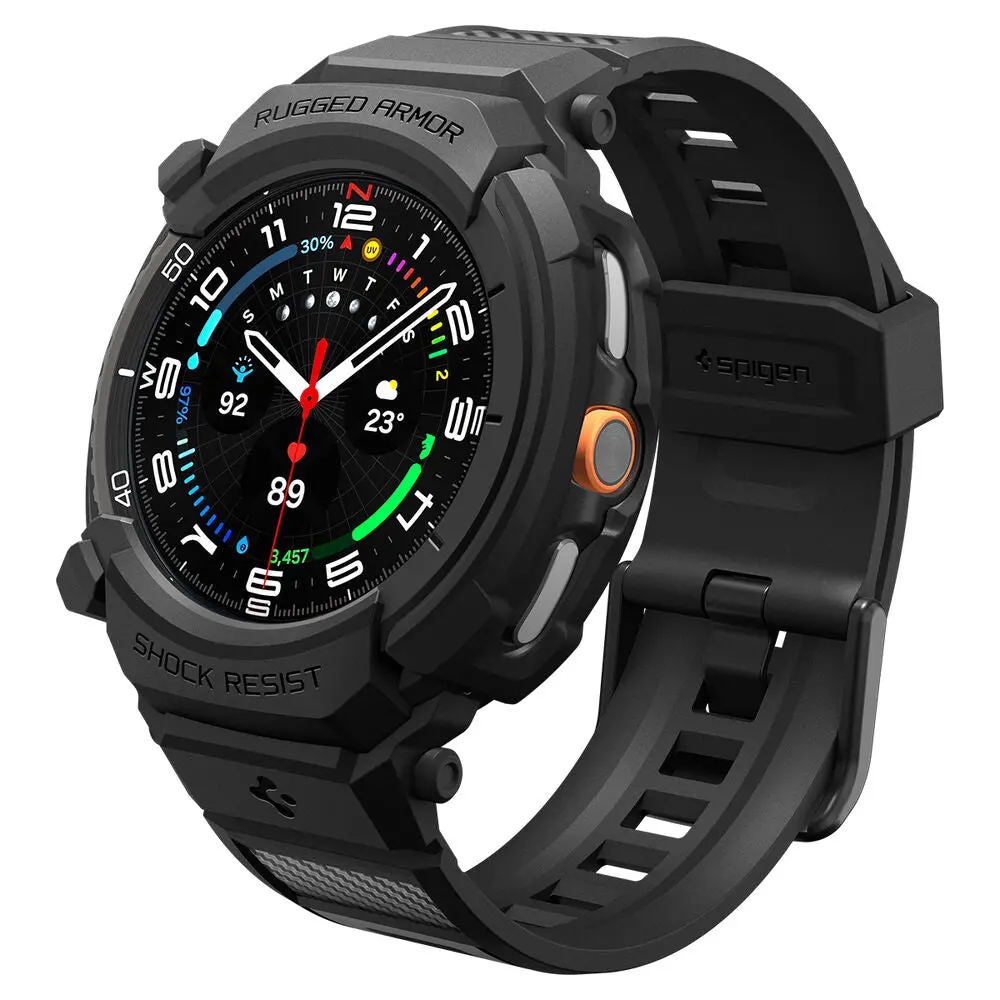 Spigen Galaxy Watch 8 Classic 46Mm Rugged Armor Pro Case (Black) 1