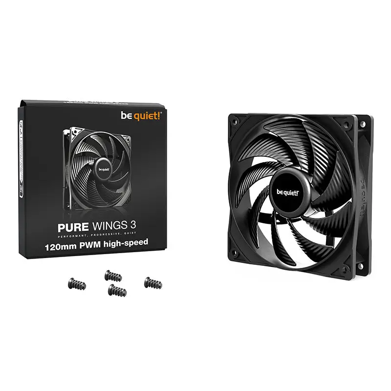 Be Quiet! Pure Wings 3 120Mm Pwm High Speed Fan - Black (Bl106) 1