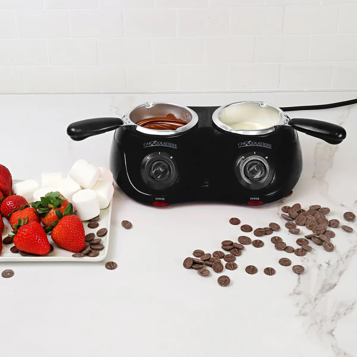 Total Chef Deluxe Chocolatiere Dual Chocolate Melter, 500G Black 2