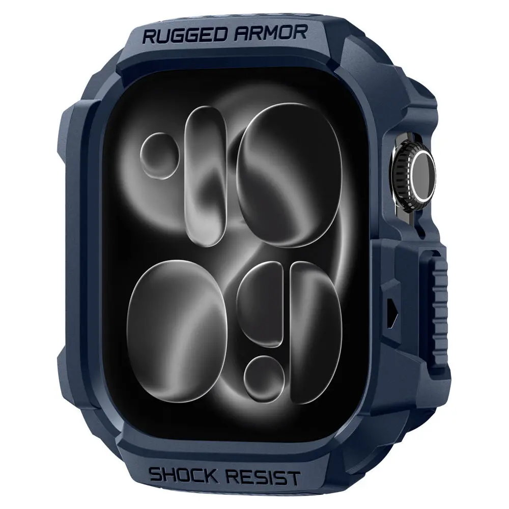 Spigen Apple Watch 46Mm Rugged Armor 2 Case (Navy Blue) 1