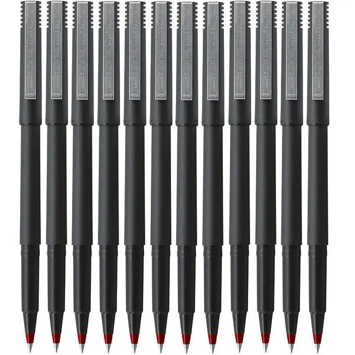 Uni-Ball Ub120 Micro Liquid Ink Rollerball Pen 0.5Mm Red Box 12 1