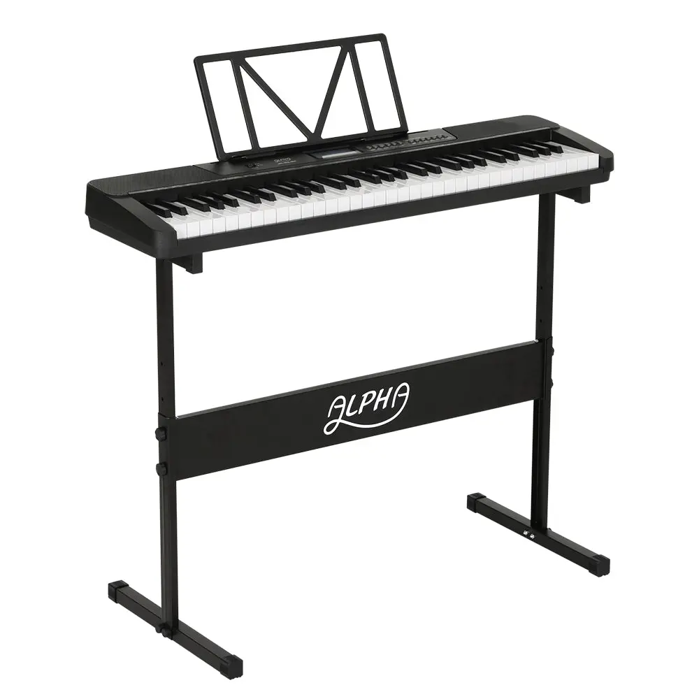 Alpha 61 Keys Electronic Piano Keyboard Digital Electric With Stand Touch Sensitive 1
