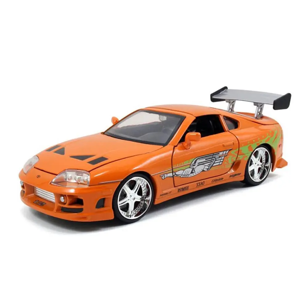 Jada 1:24 Scale Fast & Furious Toyota Supra 1995 Diecast Model Car Orange 1