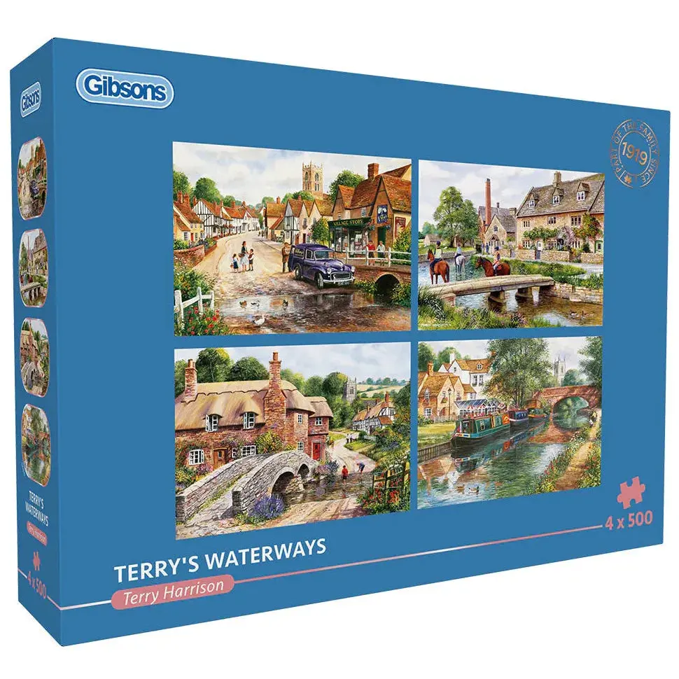 Gibsons 4X500pc Terry's Waterways Puzzle 1