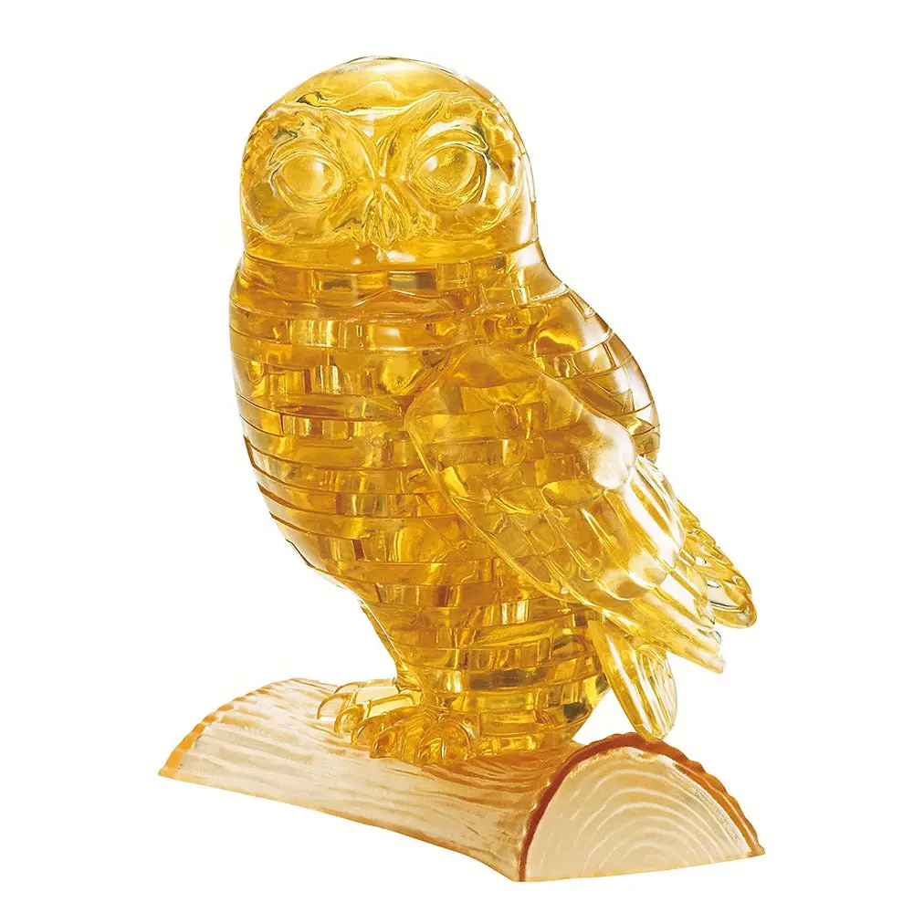 Bepuzzled 3D Gold Owl Crystal Puzzle 1
