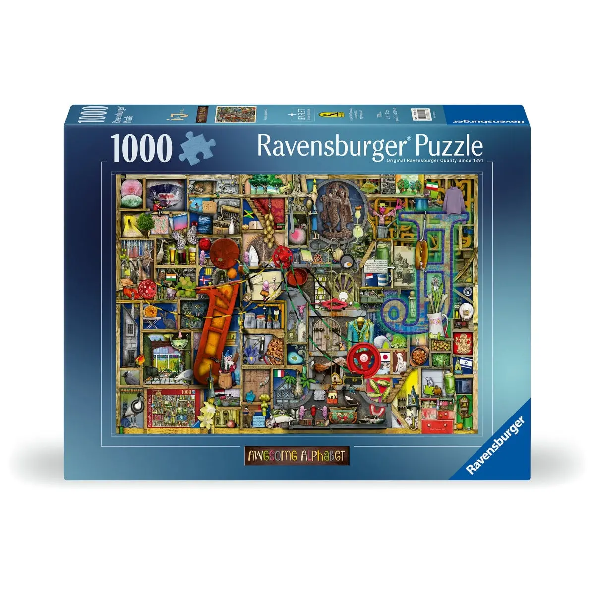 Ravensburger 1000Pc Awesome Alphabet I And J Puzzle 1