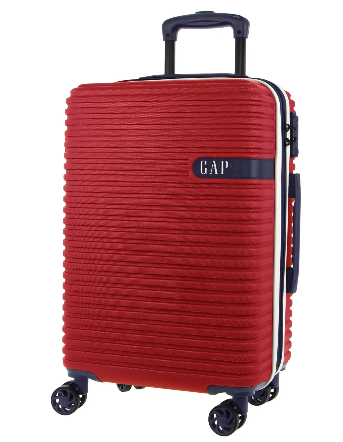 Gap Hard-Shell Suitcase 4 Wheel Hidden Pocket Cabin Luggage 56Cm Red 1