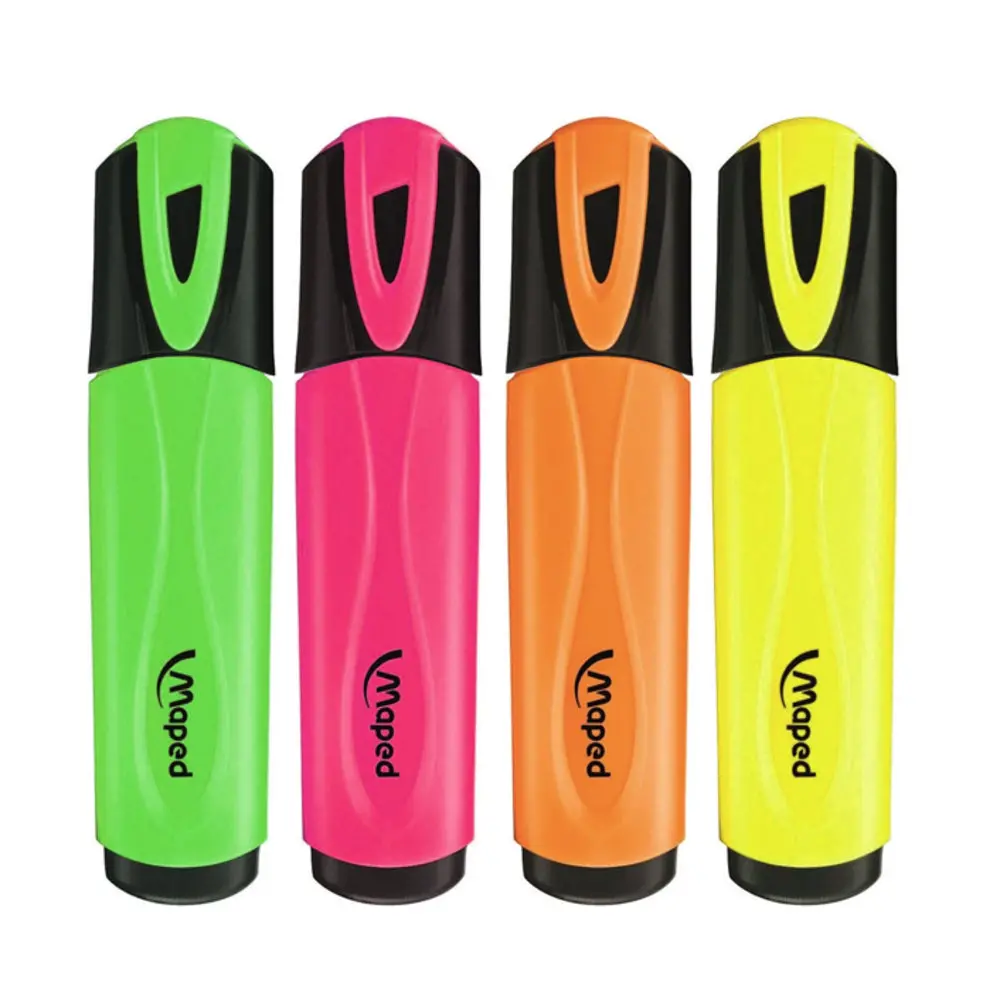 Maped Flu Quality Neon Highlighter (Assorted Colours) [4-Pieces] 1
