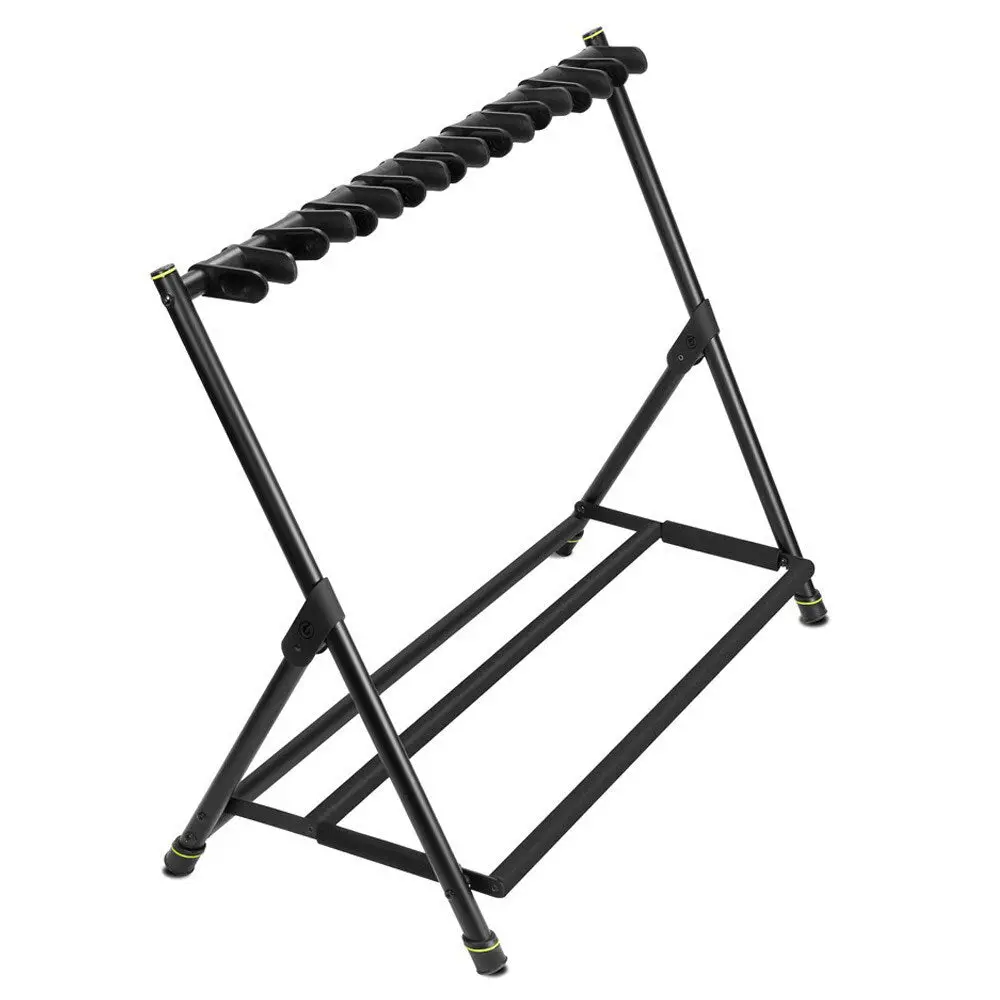 Gravity Varig9 Multiple 9-Rack Stand Storage For Acoustic/Bass Guitar Black 1