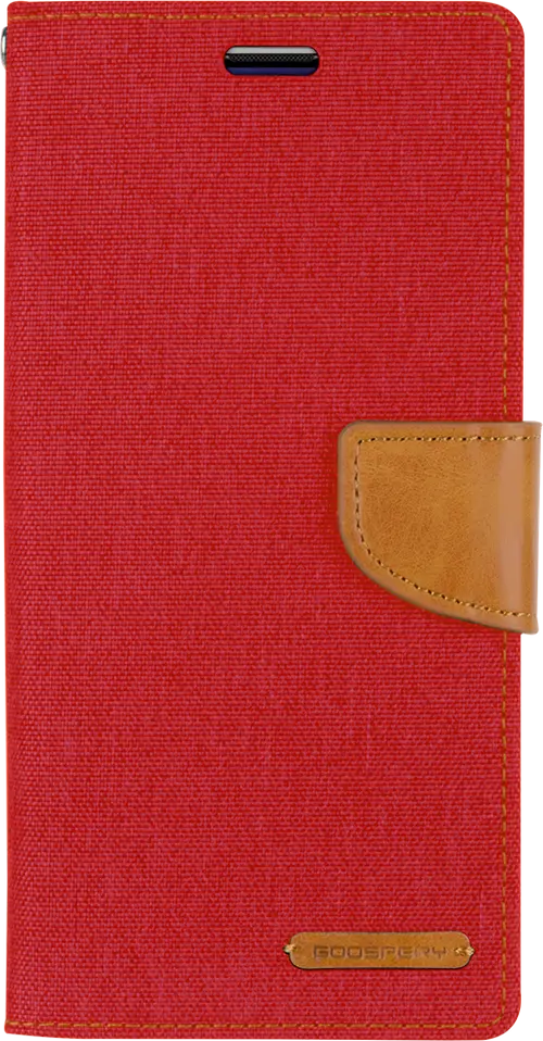 Goospery Canvas Diary For Iphone 12 Mini - Red 1