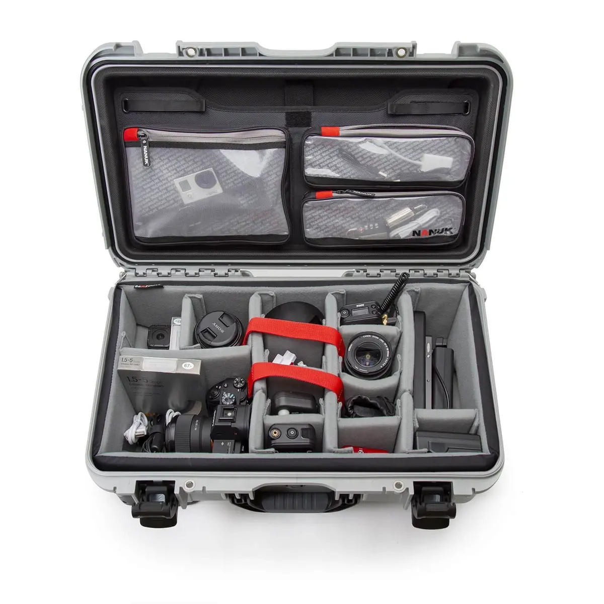 Nanuk 935 Pro Photo Kit Hard Case With Lid Organiser/Divider (Silver) 2