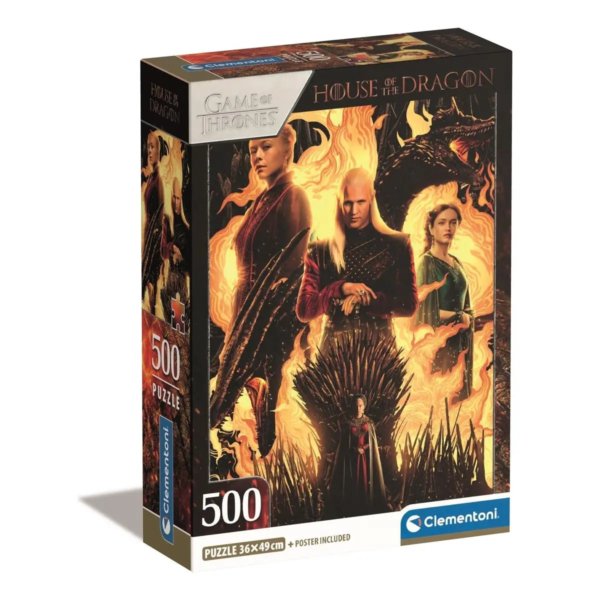 Clementoni Puzzle House Of Dragon Poster Included 500 Pieces 1