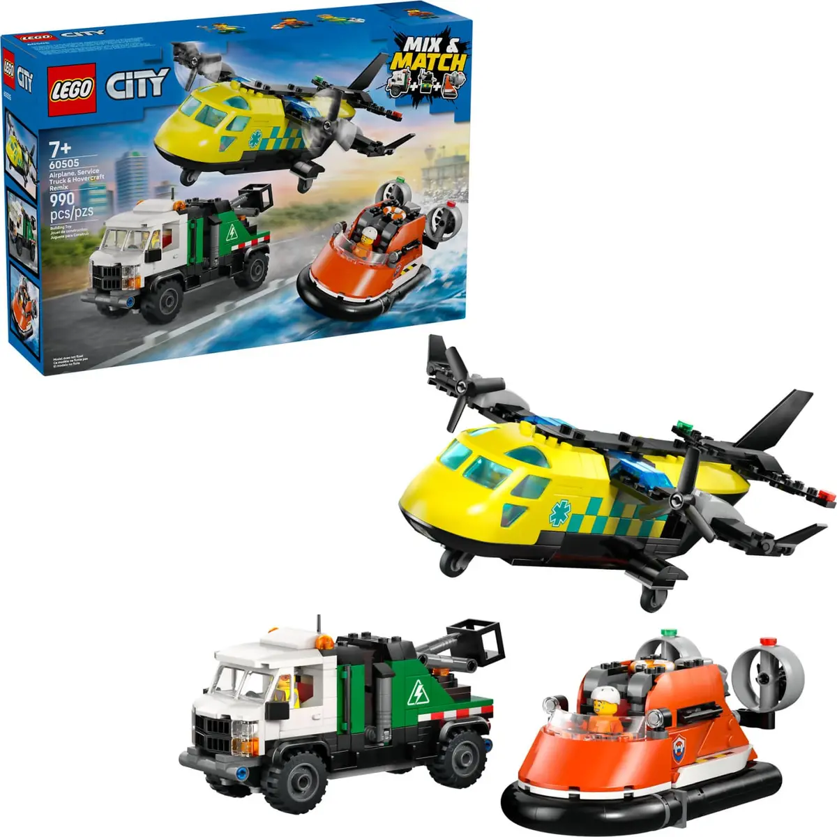 Lego 60505 Airplane Service Truck And Hovercraft Remix - City 1