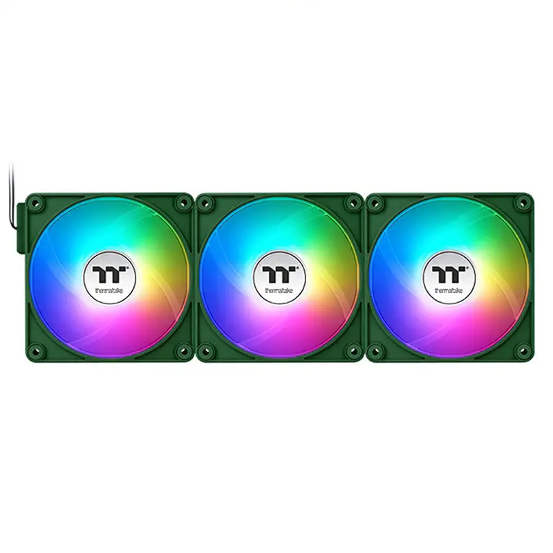 Thermaltake Ct140 Ex Reverse Blades Argb 140Mm Pwm Racing Green Fan [3 Pack] 1