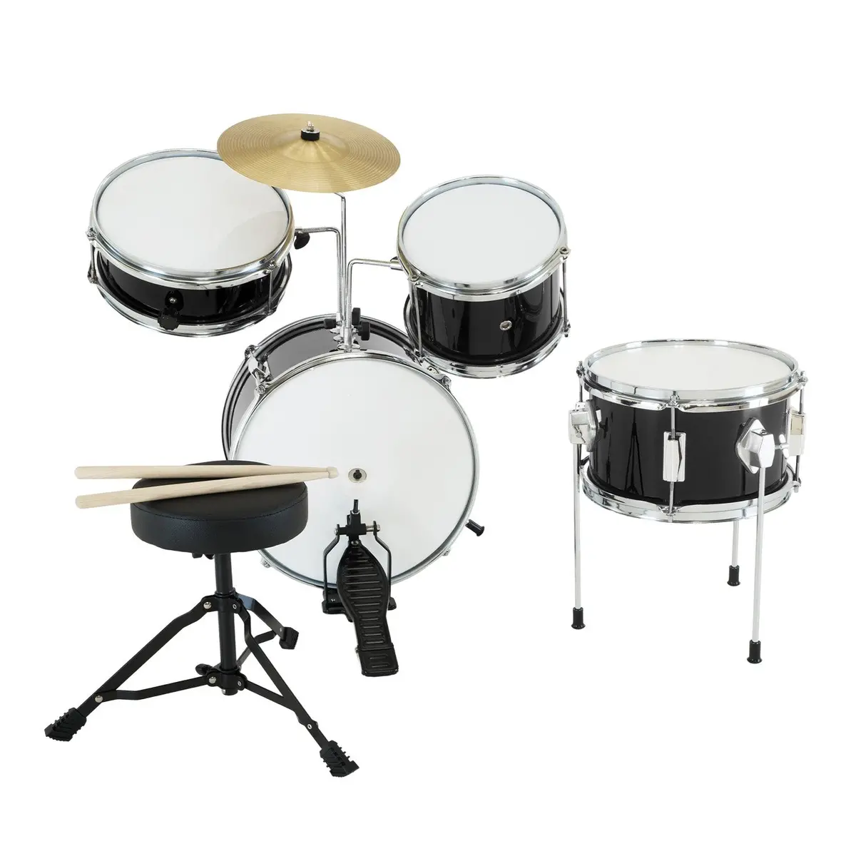 Karrera Childrens 4-Piece Drum Kit (Black) 2