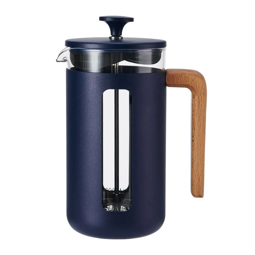 La Cafetiere Pisa 8-Cup 1L Stainless Steel/Glass Coffee French Press (Navy) 1