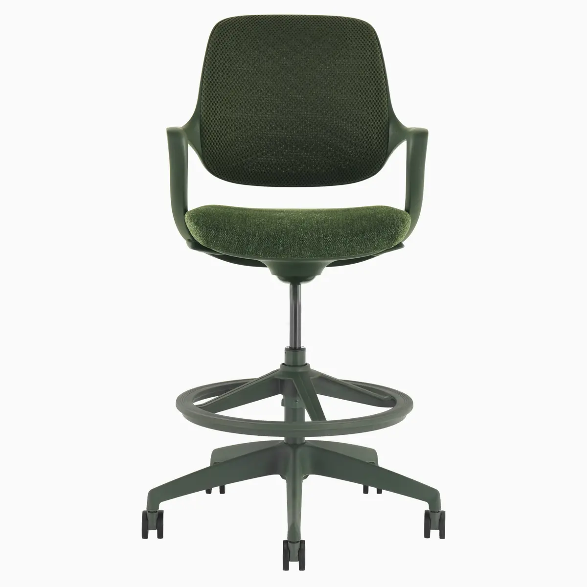 Desky Evoque Low Back Office Chair - Dark Green / Yes 2