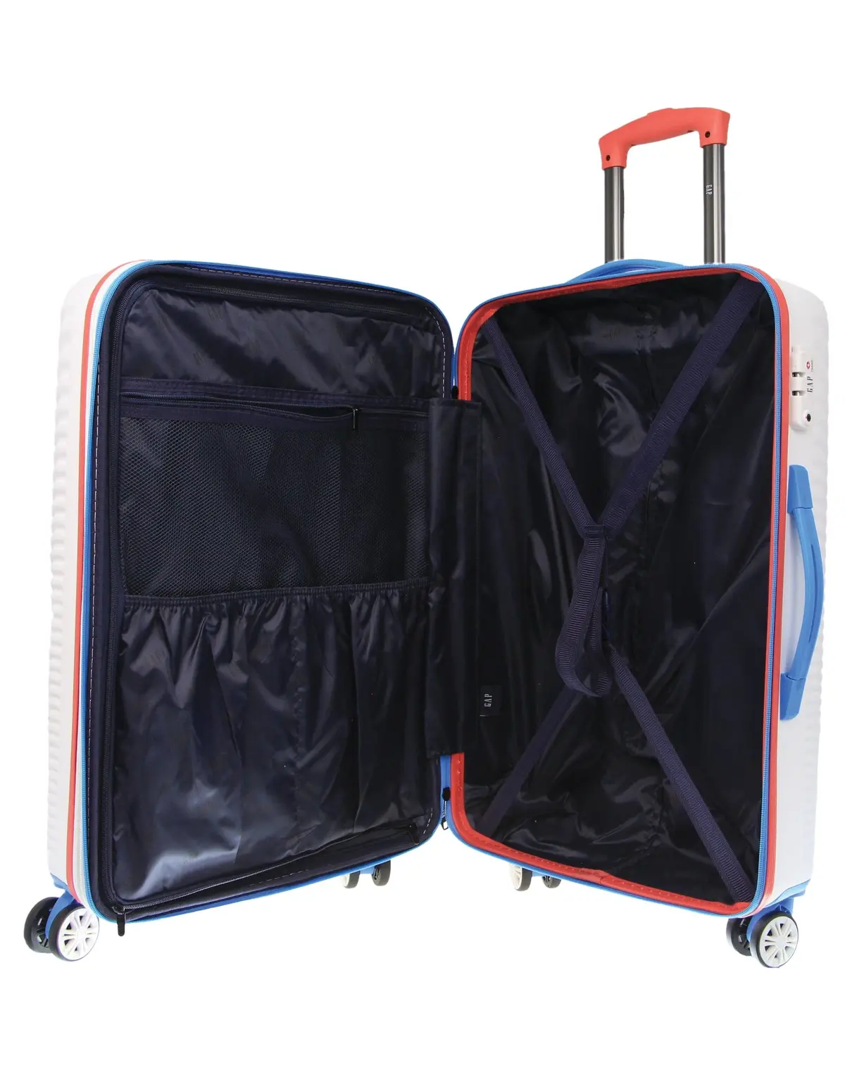 Gap Large Hard-Shell Luggage & Mini Beauty Travel Case Set W/ Tag White 2