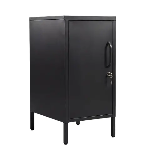 Desky Sidekick Metal Locker Cabinet - Black / Left Opening 1