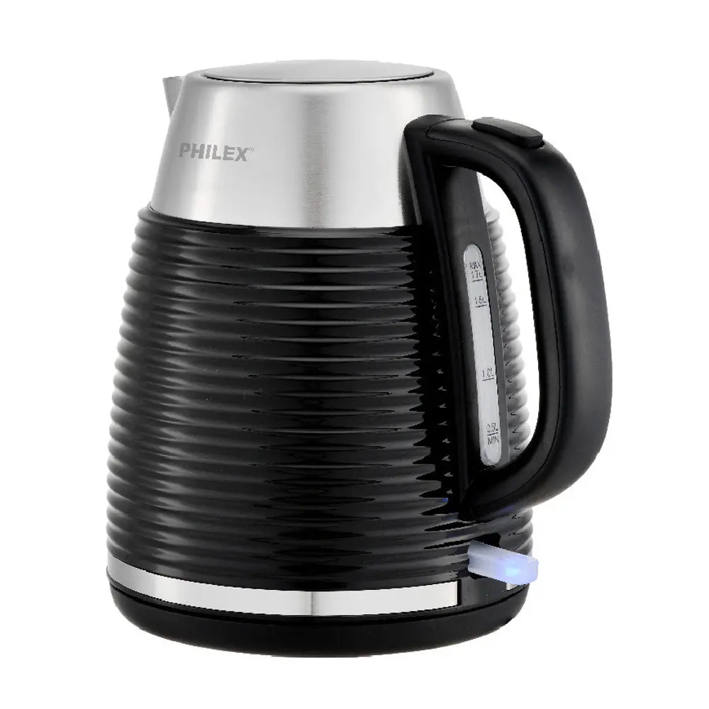Philex 240V Cordless Stainless Steel Electric Kettle (Black) 1