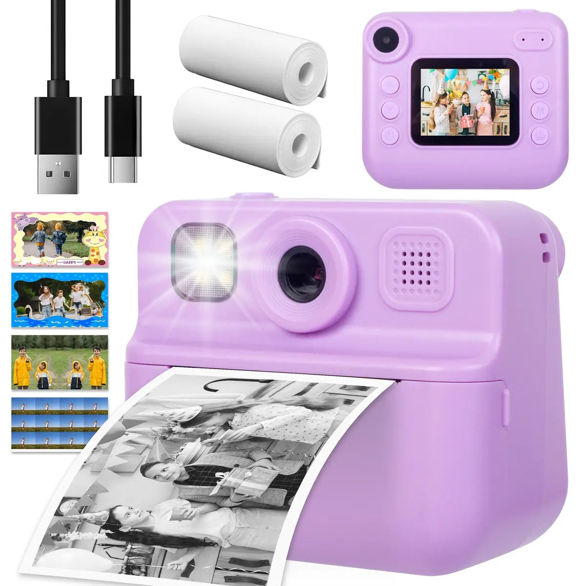 Lenoxx Kids 48Mp Instant Print Camera With Dual Lens And 1080P Hd Video 2