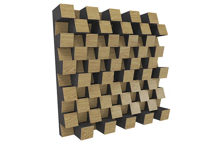 Elite Sound Acoustics 120Mm Diffuser Panel Foam Laminate (Oak) 1