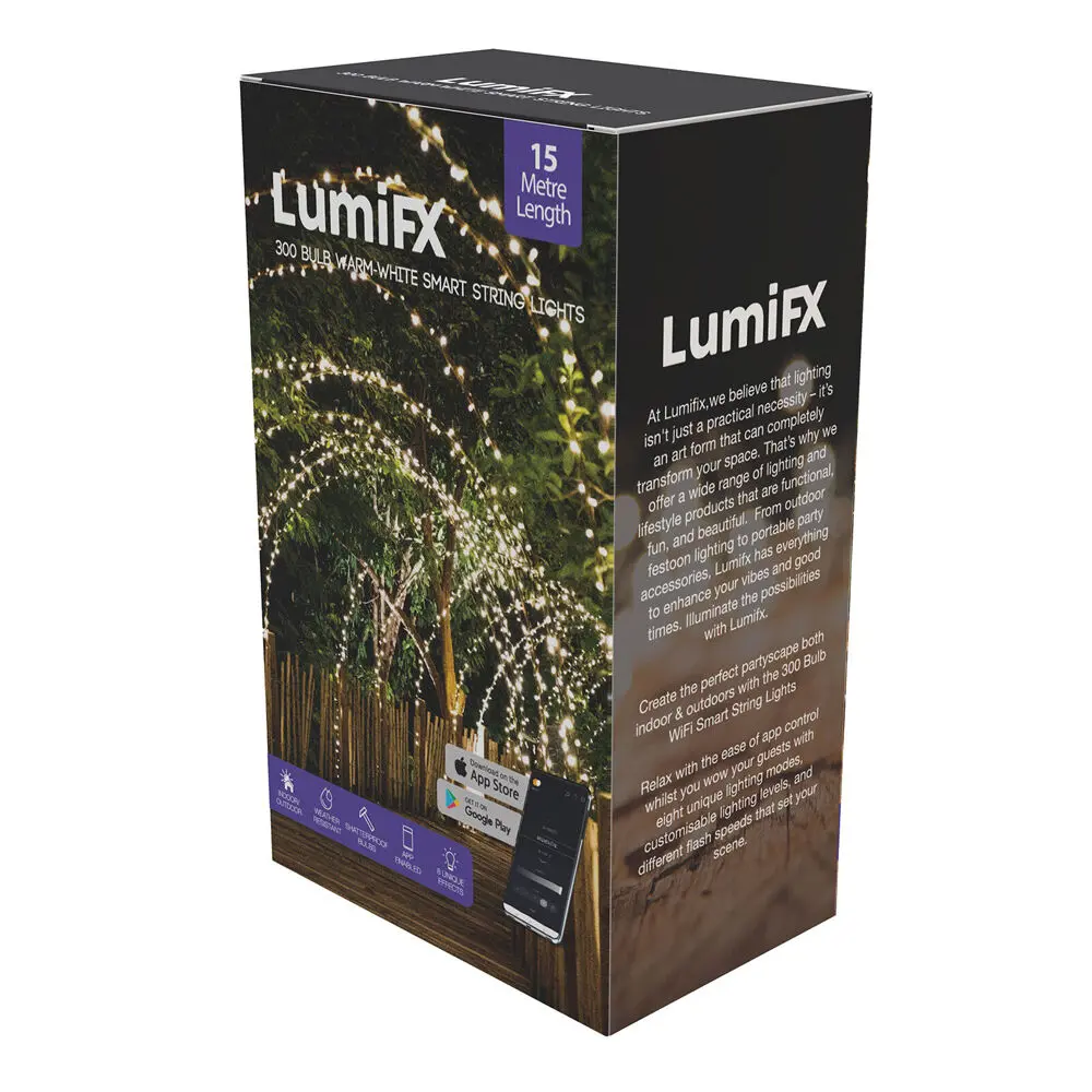 Lumifx 300 Bulb Led Wifi Smart String Lights 15M Warm White 2