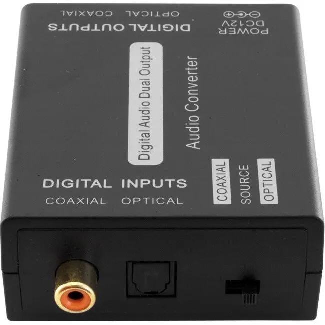 Dual Digital Audio Converter Optical (Toslink) & Coaxial 1